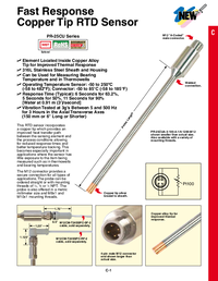 Thumbnail of document Data Sheet - PR-25CUA RTD Probes w/M12 Connector & Copper Tip for Fast Response